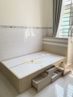 Giường ngủ giá rẻ, gỗ MDF 4 hộc kéo CPX-G04
