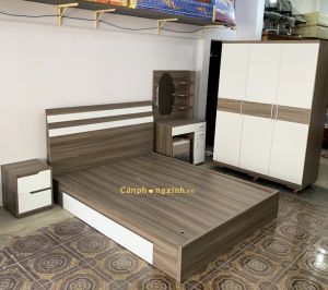 Giường ngủ giá rẻ gỗ MDF CPX-G07